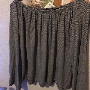 stripped off the shoulder top